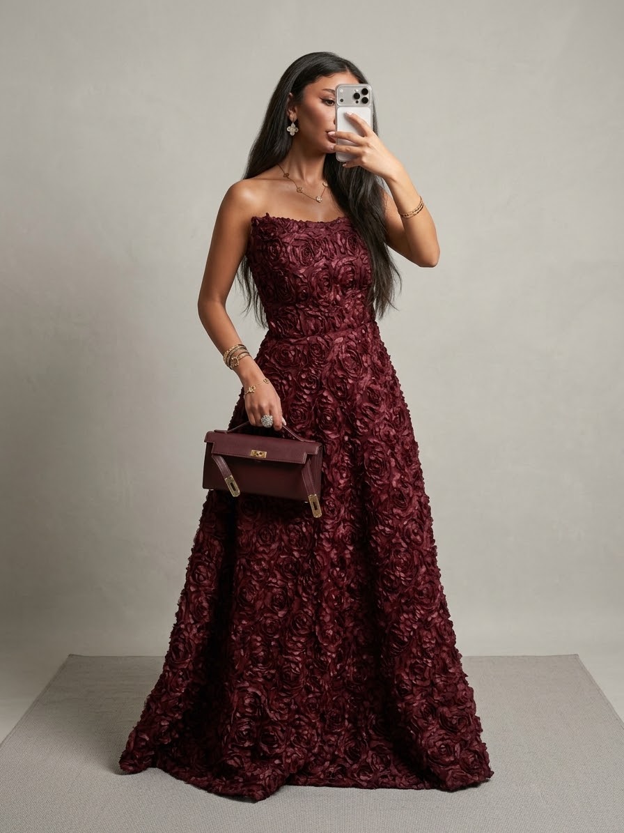 Burgundy flowers